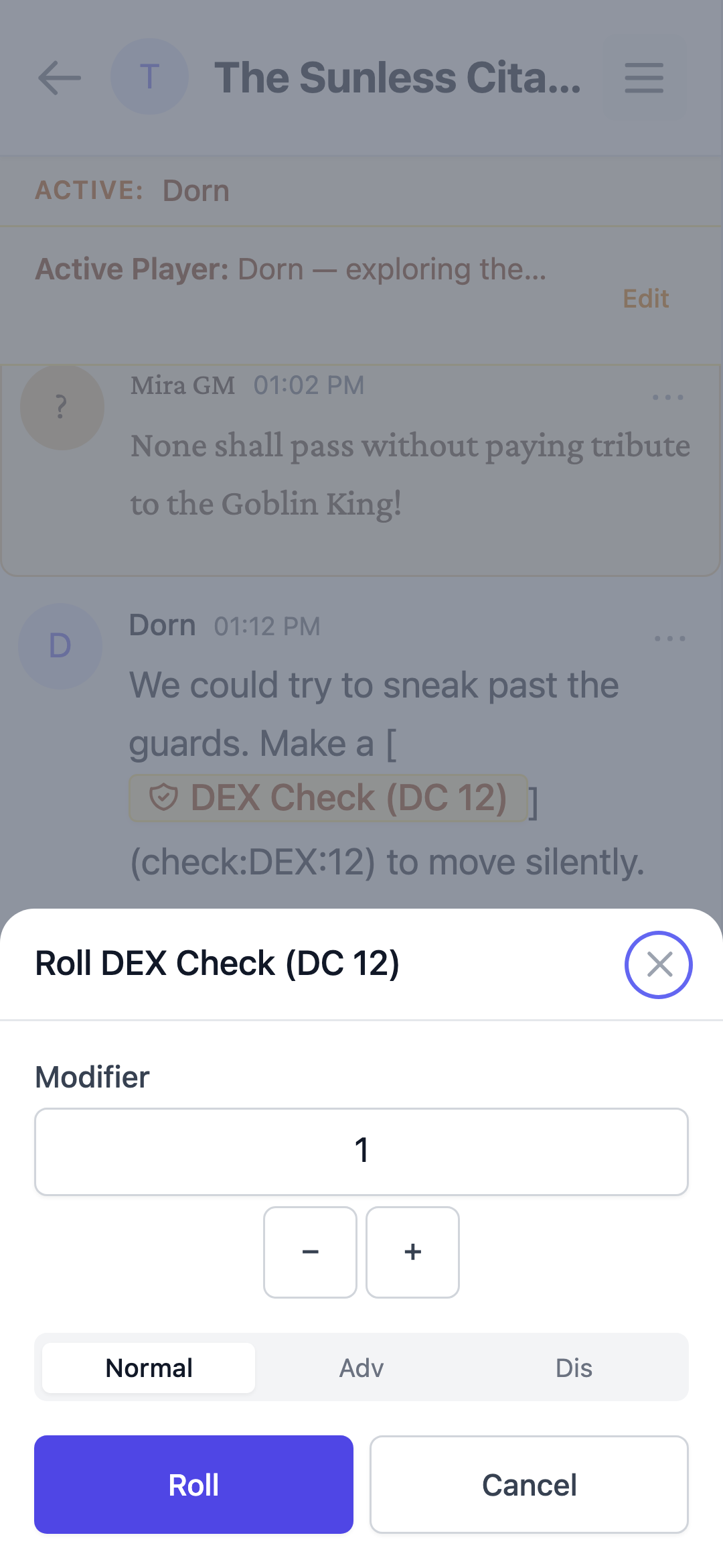 Ability & DC Checks screenshot